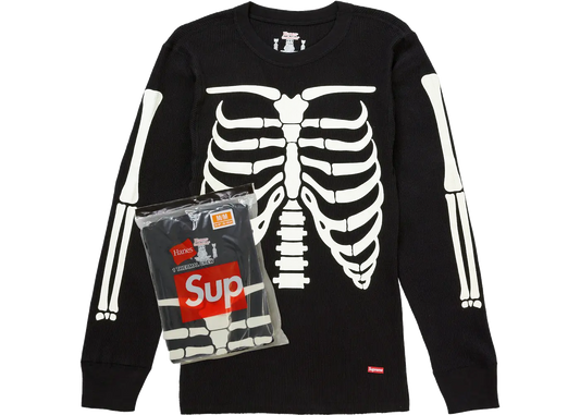 Supreme Supreme Hanes Bones Thermal Crew (1 Pack) Black
