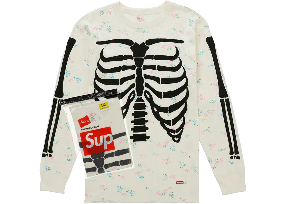 Supreme Supreme Hanes Bones Thermal Crew (1 Pack) Floral