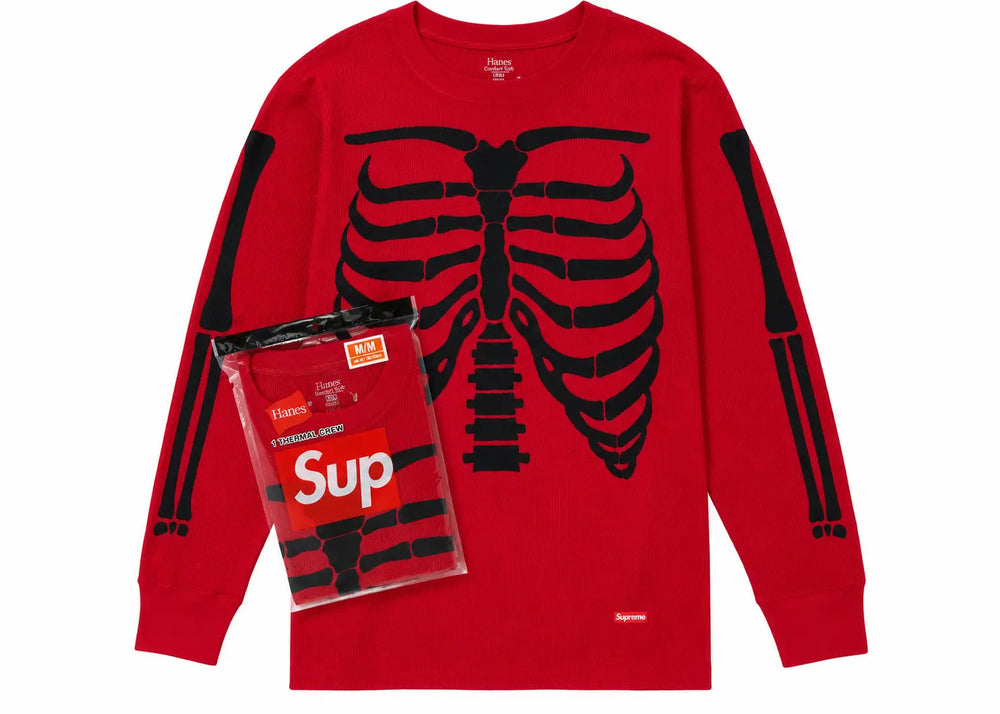 Supreme Supreme Hanes Bones Thermal Crew FW26 (1 Pack) Red