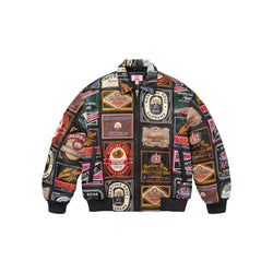 Supreme Supreme Martine Rose Patchwork Labels Leather Jacket Black