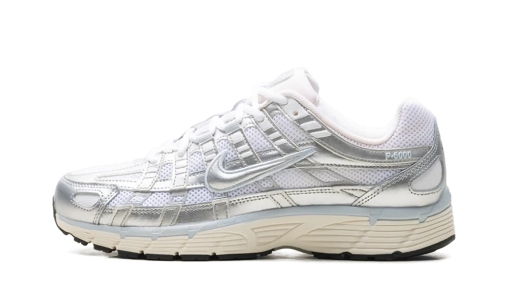 Nike Nike P-6000 White Blue Tint Sail Metallic Silver (Women's)