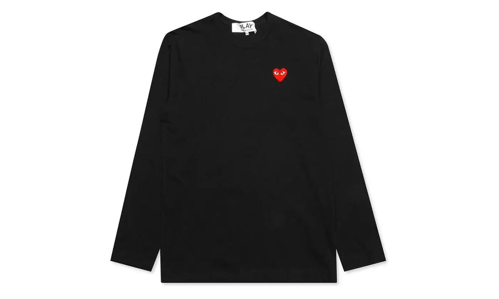 Comme des Garcons Play Red Emblem L/S T-shirt Black