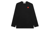 Comme des Garcons Play Red Emblem L/S T-shirt Black