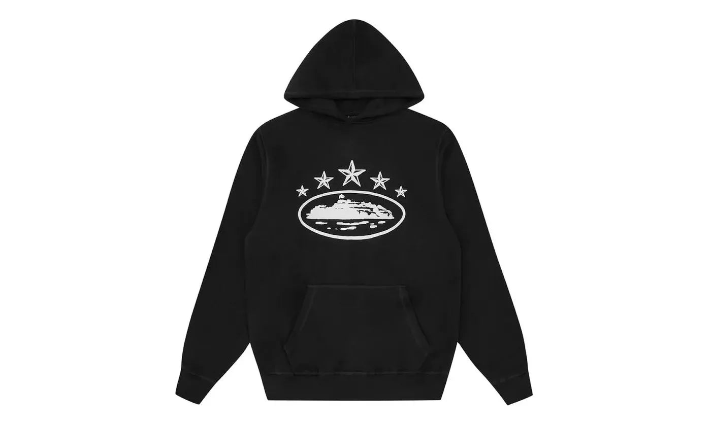 Corteiz 5 Starz Alcatraz Hoodie Black