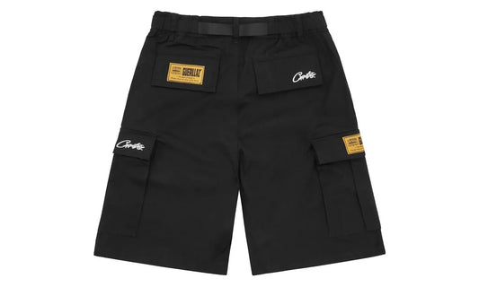 Corteiz Alcatraz Cargo Shorts Black - CORT-COACSB-BLACK