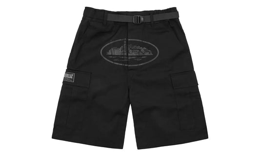 Corteiz Alcatraz Cargo Shorts Triple Black - CORT-CACSTB-TRIPLEBLACK