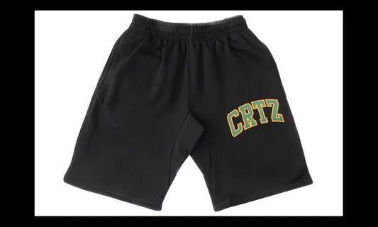 Corteiz Corteiz Crtz Dropout Shorts Black Green - CRTZ-CRDRSH-BGREEN
