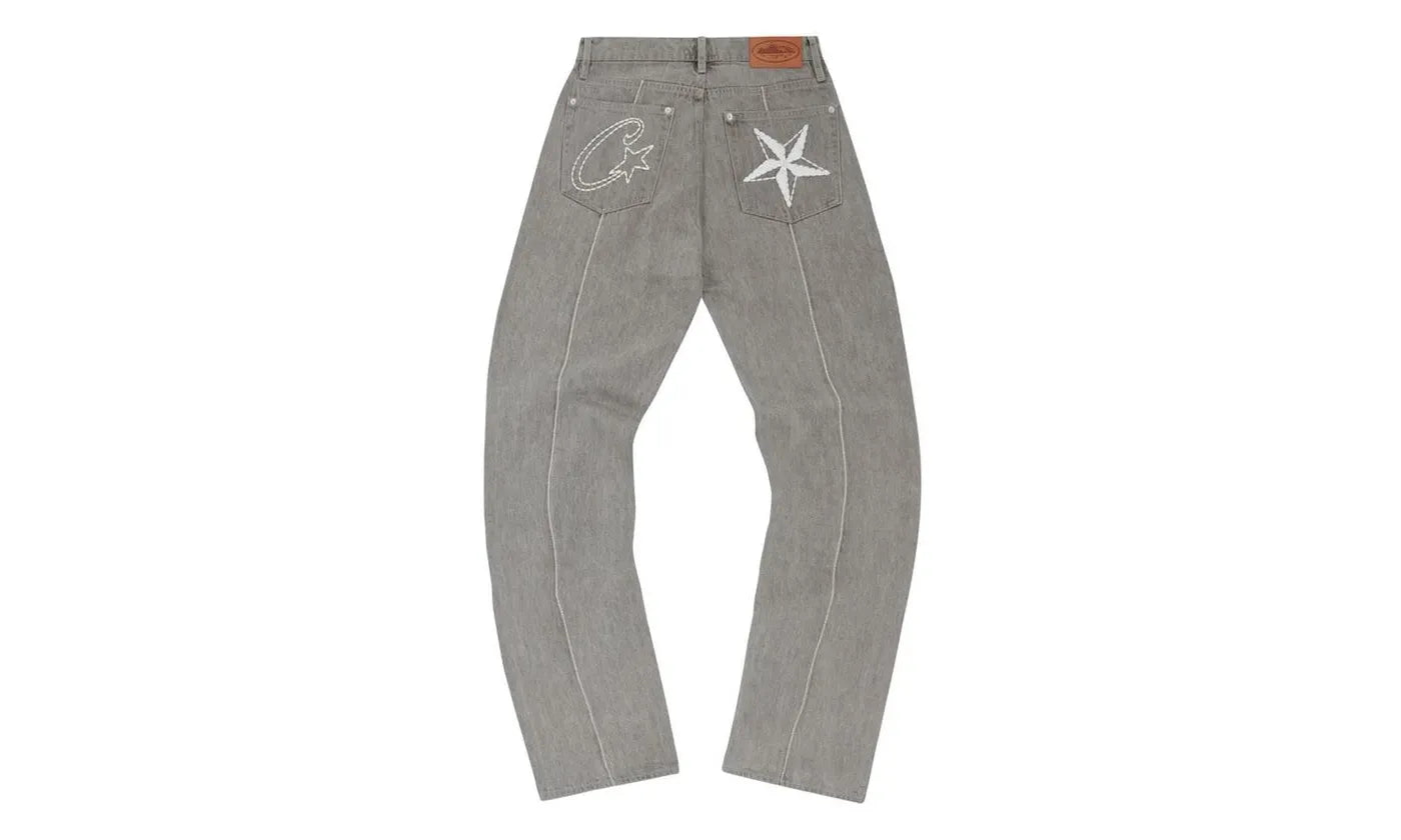 Corteiz C-Star Denim Jeans Grey - CORT-COCDJG-GREY
