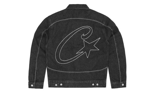 Corteiz C-Star Stitch-Down Denim Jacket Black - CORT-CCSDJB-BLACK