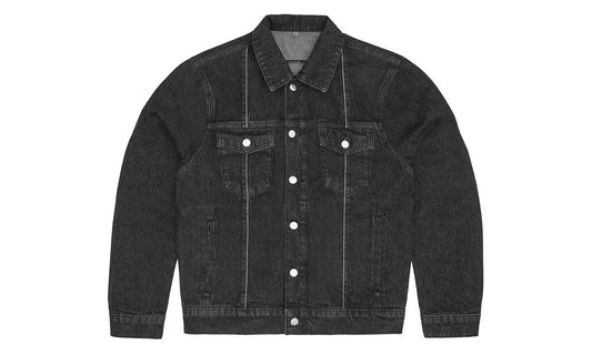 Corteiz C-Star Stitch-Down Denim Jacket Black - CORT-CCSDJB-BLACK