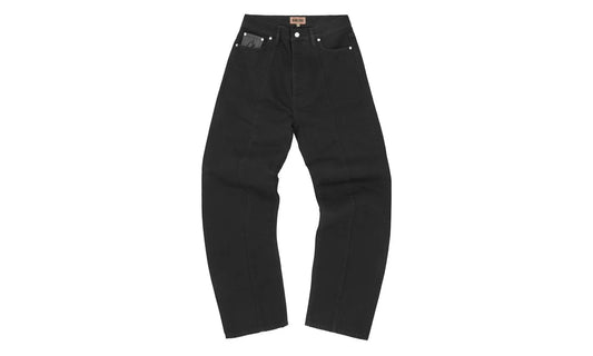 Corteiz C-Star Stitch-Down Jeans Triple Black - CORT-CCSJTB-TRIPLEBLACK
