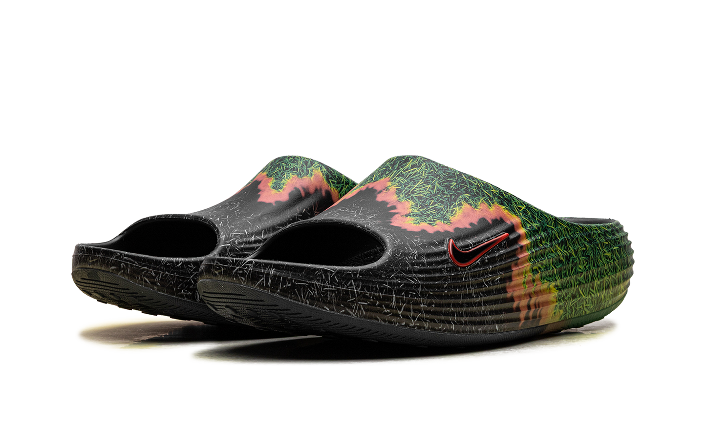 Nike ReactX Rejuven8 Slide .SWOOSH Touch Grass Dark Smoke Grey Kelly Green