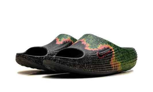 Nike ReactX Rejuven8 Slide .SWOOSH Touch Grass Dark Smoke Grey Kelly Green