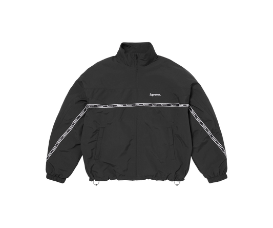 Supreme Logo Taping Track Jacket 'Black'