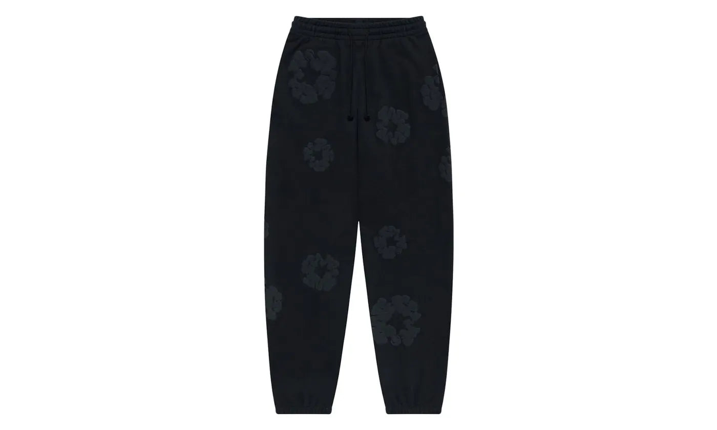 Denim Tears Cotton Wreath Sweatpants Black Monochrome - DT-DTCWSB-BLACKMONOCHROME