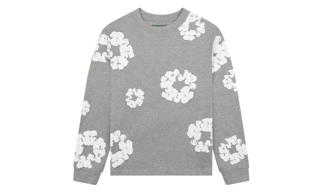 Denim Tears ラガーシャツ Denim Tears Long Sleeve Cotton Wreath T-shirt Gray - Aplug – APLUG PL