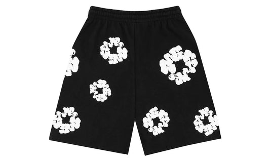 Denim Tears The Cotton Wreath Shorts Black - DT-DTTCWS-BLACK