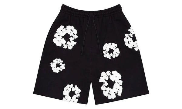 Denim Tears The Cotton Wreath Shorts Black - DT-DTTCWS-BLACK