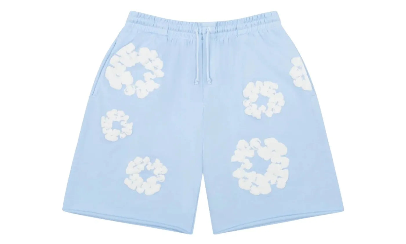 Denim Tears The Cotton Wreath Sweatshorts Powder Blue - DT-DTTCWS-POWDERBLUE
