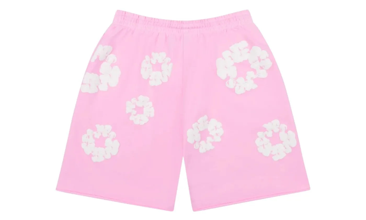 Denim Tears The Cotton Wreath Sweatshorts Powder Pink - DT-SWEATSHORTS-POWDERPINK