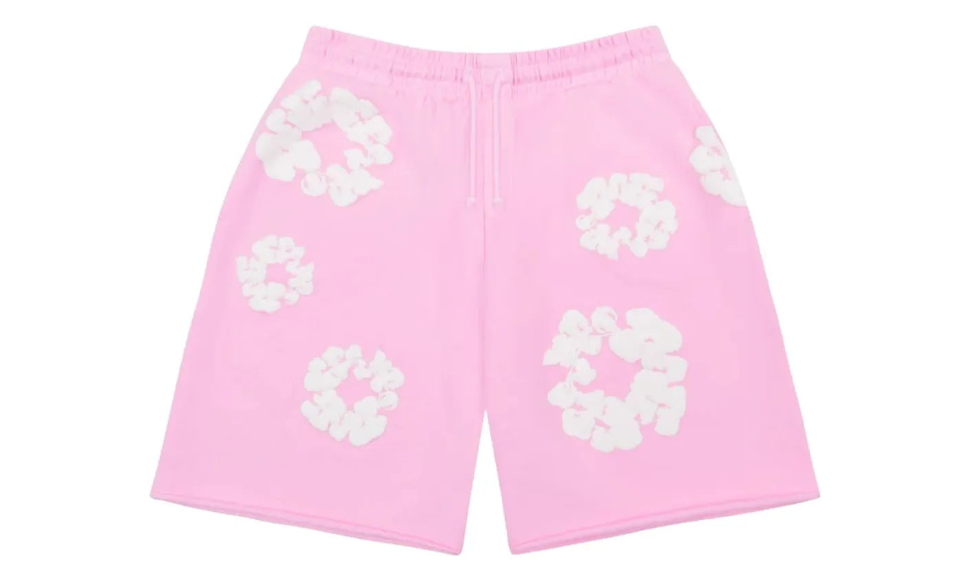 Denim Tears The Cotton Wreath Sweatshorts Powder Pink - DT-SWEATSHORTS-POWDERPINK