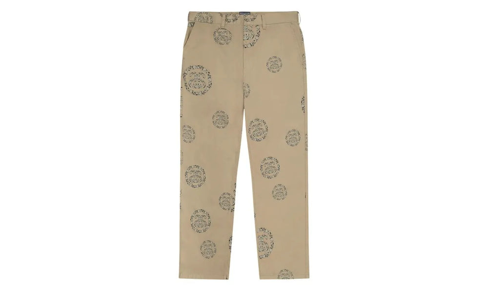 Denim Tears x Stussy Double S Wreath Chino Pant Khaki Brown - DT-DTXSDS-KHAKIBROWN