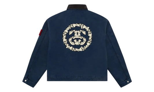 Denim Tears x Stussy Never Renege Canvas Work Jacket Navy/Black - DT-DTXSNR-BBLACK