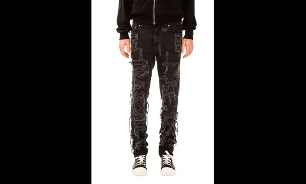 Distressed Denim Black - FVCKTHISBRAND-DD-BLACK