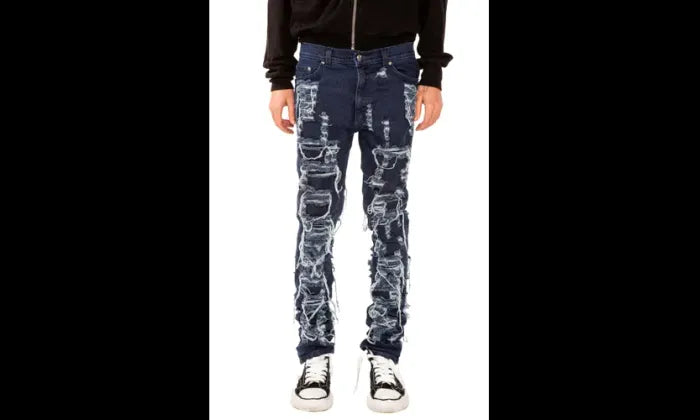 FVCKTHISBRAND Distressed Denim Blue - FVCKTHISBRAND-DD-BLUE