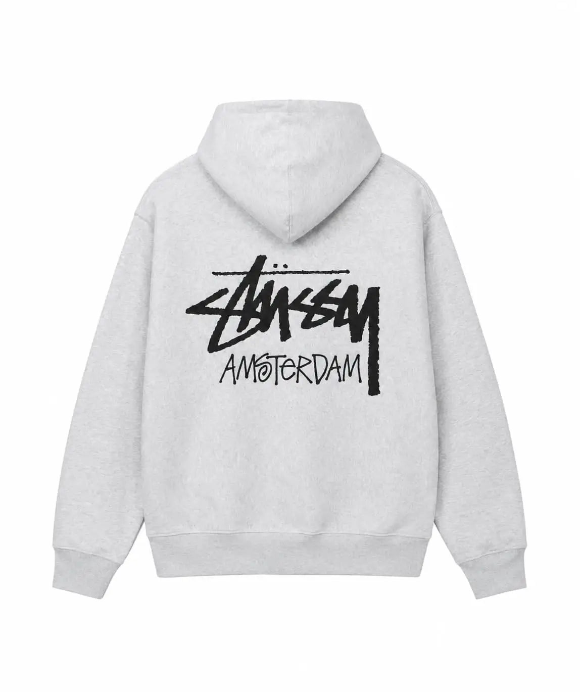 Stussy Stock Amsterdam Hood Sweatshirt Ash Heather Grey