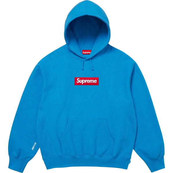 Supreme Box Logo Hooded Sweatshirt Cyan (FW25) - SUPHOODCYAN25