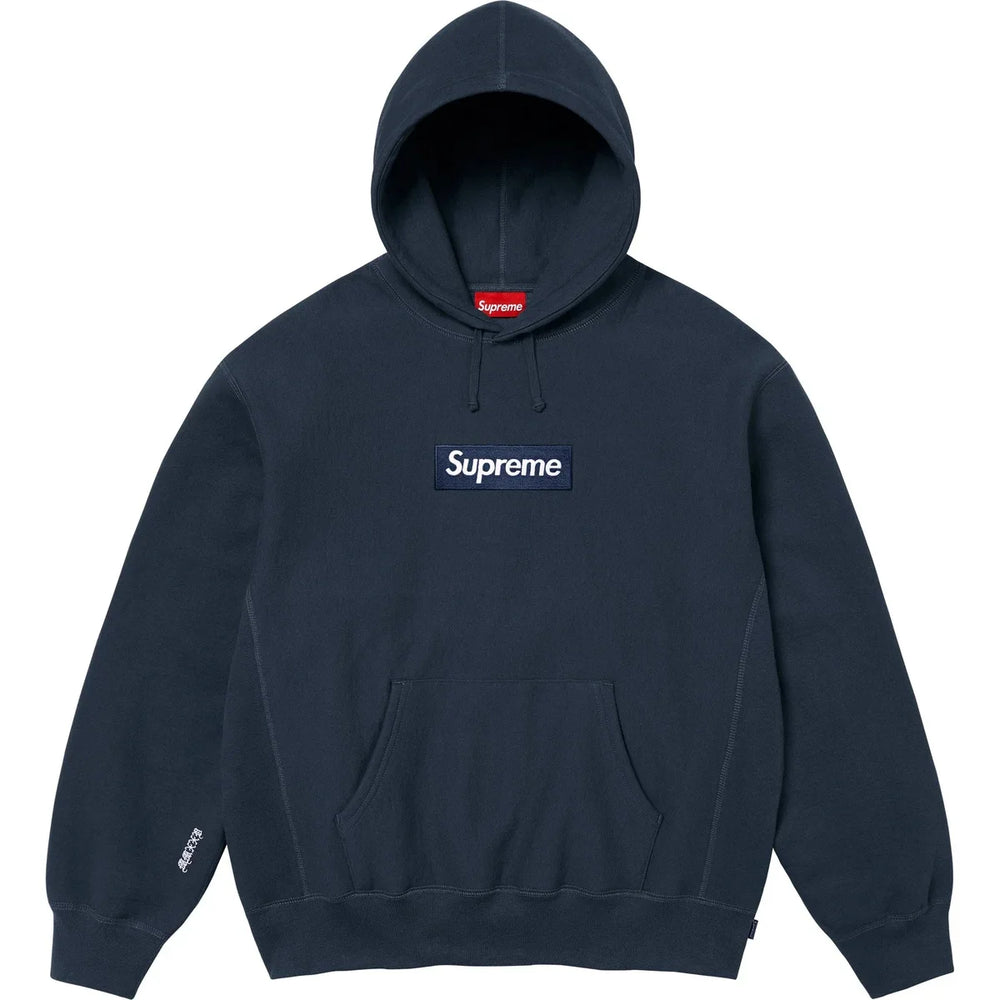Supreme Box Logo Hooded Sweatshirt Navy (FW25) - SUPHOODNAVY25