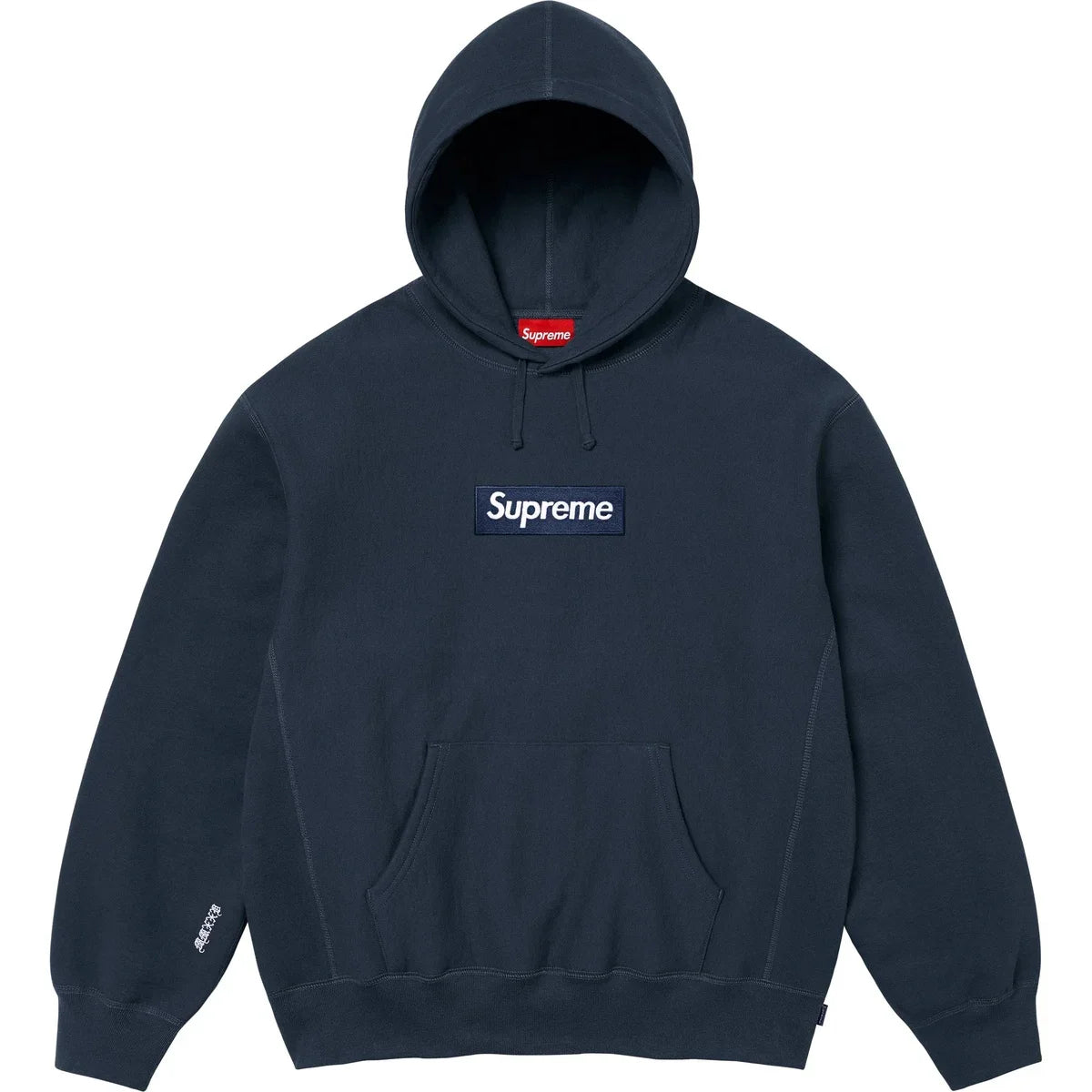 Supreme Box Logo Hooded Sweatshirt Navy (FW25) - SUPHOODNAVY25