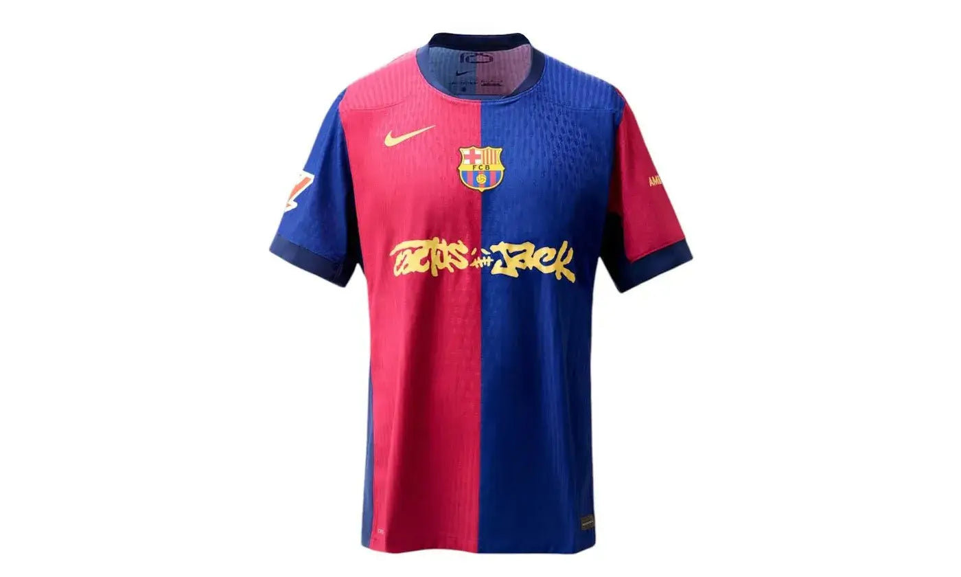 Nike FC Barcelona x Travis Scott Limited Edition Match Home 2024/25 Jersey Blue/Scarlet