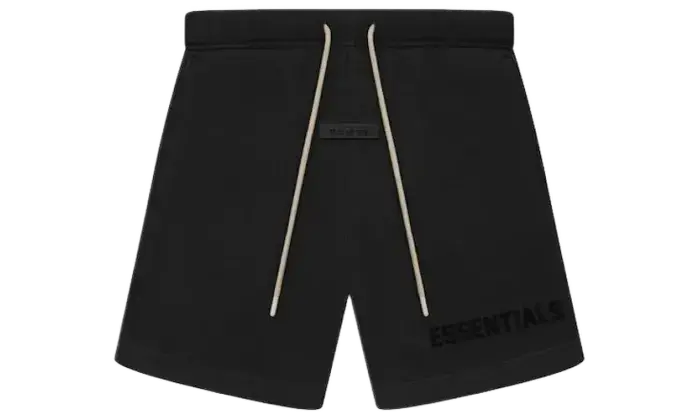 Fear of God Essentials Cream Drawstring Sweatshort Jet Black SS23