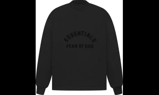 Fear of God Fear of God Essentials Long Sleeve Tee Jet Black - 125SP232010F