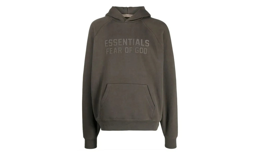 Fear of God Essentials Raglan Hoodie Gray Off Black