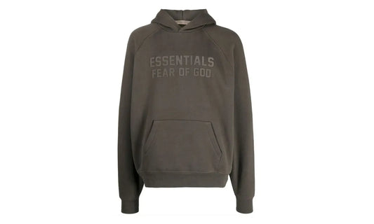 Fear of God Essentials Raglan Hoodie Gray Off Black