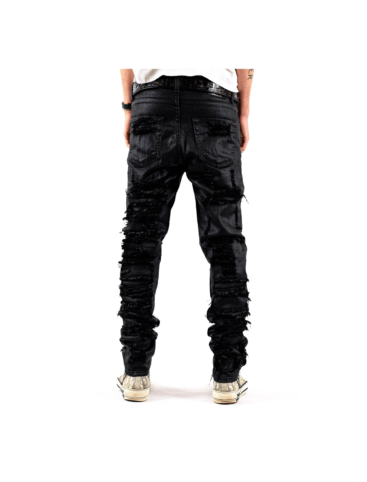 FVCK Waxed Distressed Denim Black - FVCK-WAXED-DISTRESSEDBLACK