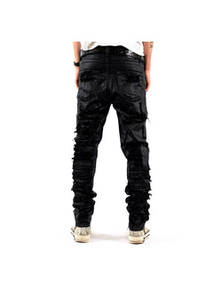 FVCK Waxed Distressed Denim Black - FVCK-WAXED-DISTRESSEDBLACK