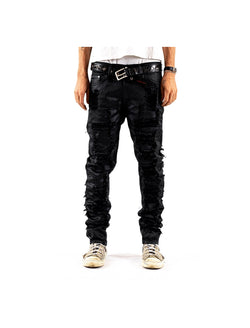 FVCK Waxed Distressed Denim Black - FVCK-WAXED-DISTRESSEDBLACK