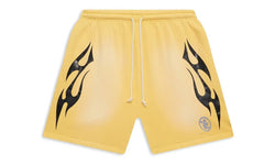 Hellstar Flame Shorts Yellow