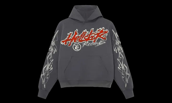 Hellstar Hellstar Records Tour Hoodie Grey - HLST-RECTO-GREY