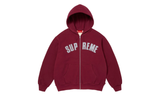 Supreme Supreme Arc Thermal Lined Zip Up Hooded Sweatshirt Cardinal