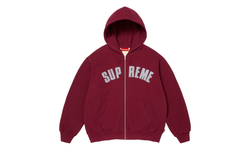 Supreme Supreme Arc Thermal Lined Zip Up Hooded Sweatshirt Cardinal