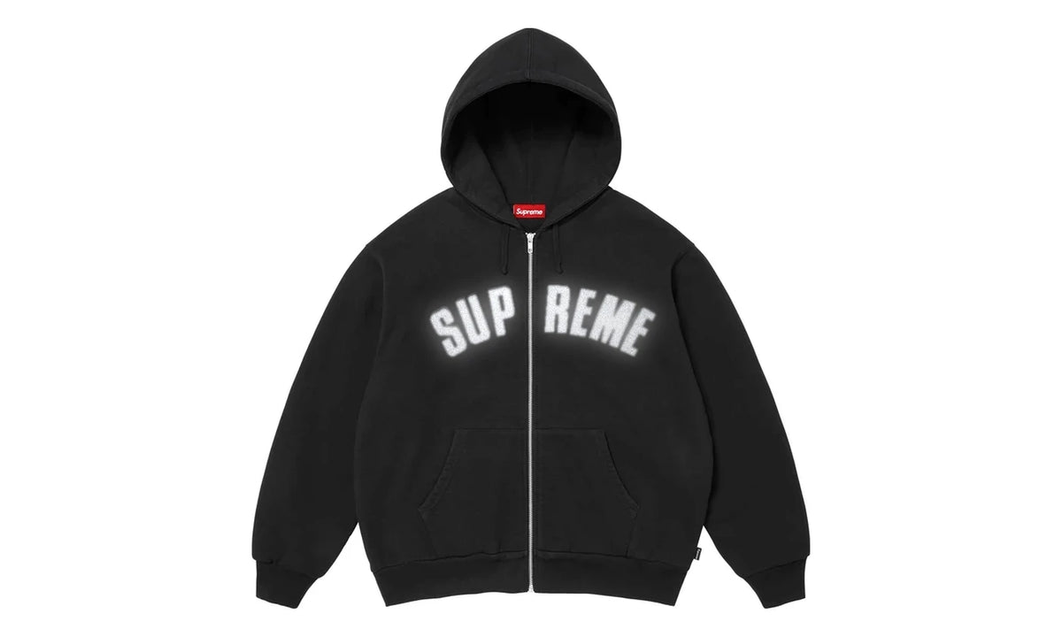 Supreme Arc Thermal Lined Zip Up Hooded Sweatshirt Black