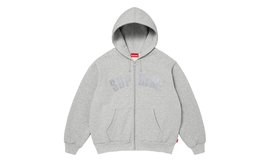 Supreme Supreme Arc Thermal Lined Zip Up Hooded Sweatshirt Grey