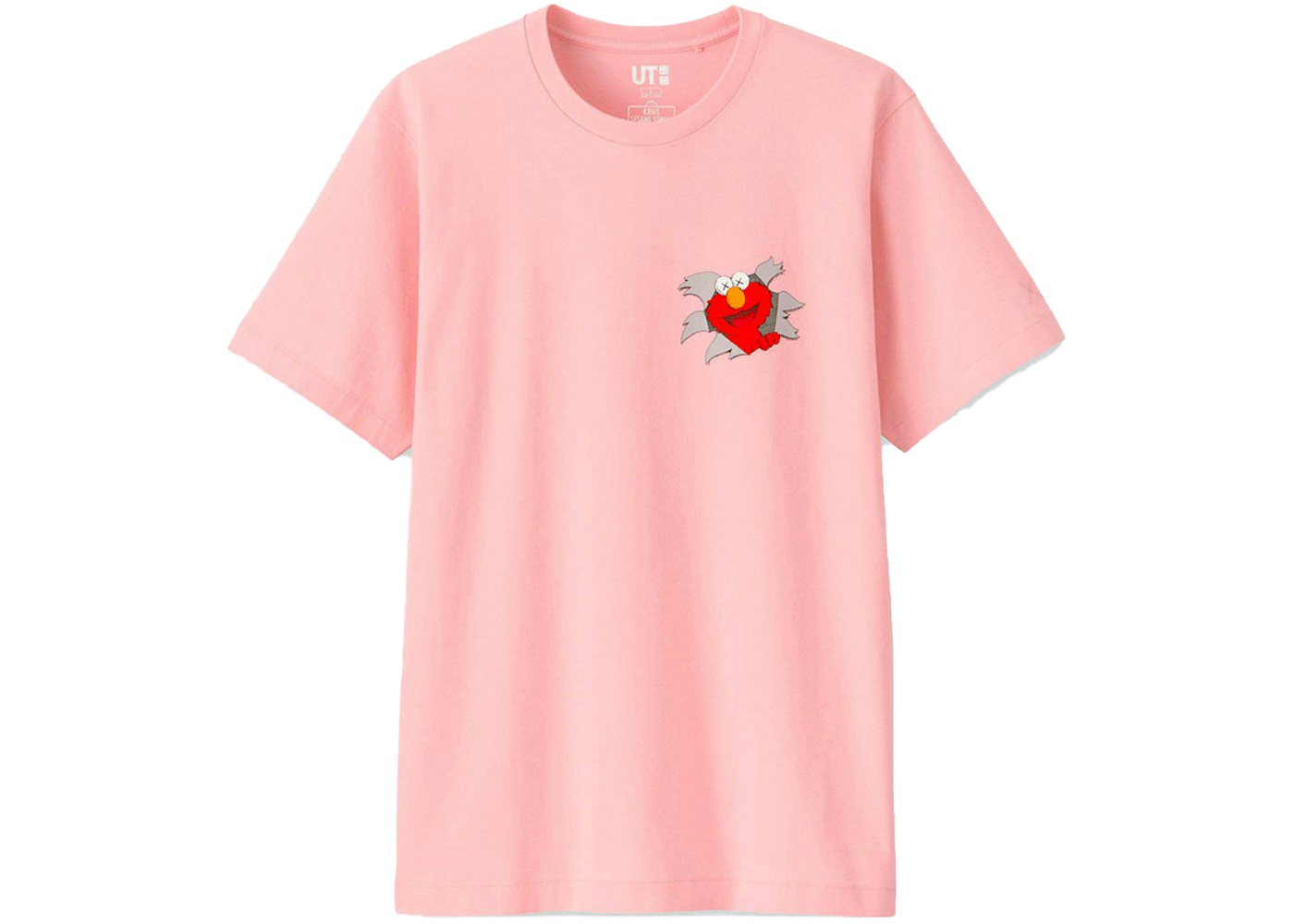 KAWS x Uniqlo x Sesame Street Elmo Tee Pink