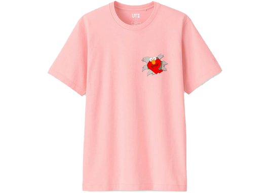 KAWS x Uniqlo x Sesame Street Elmo Tee Pink