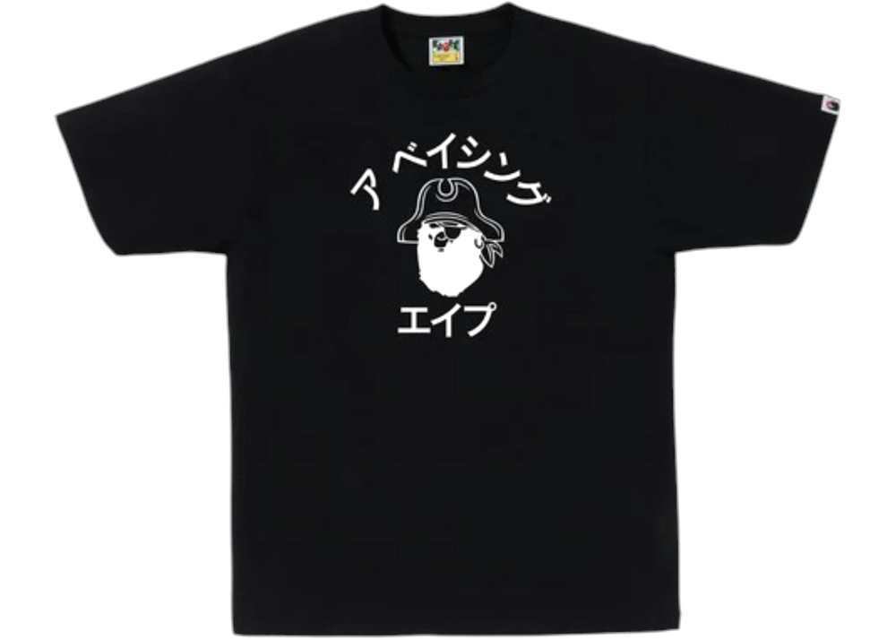 BAPE Katakana Pirate College Tee Black
